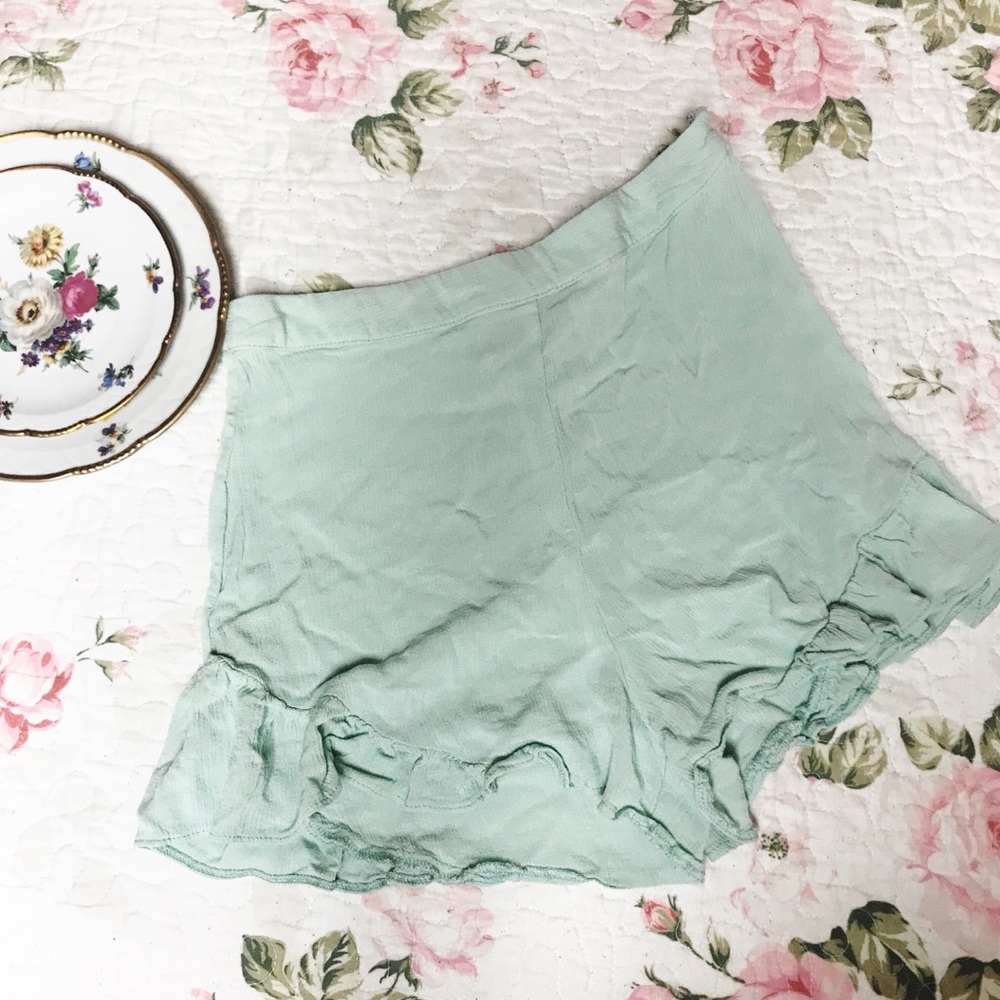 High waist ruffle shorts ASOS